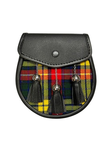 Sporran cuir tartan - cuir,