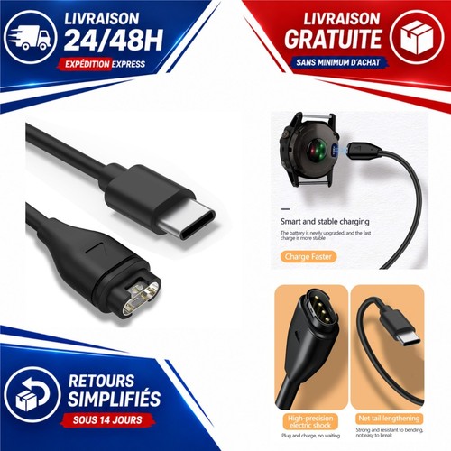 Chargeur usb montre garmin - chargeur,