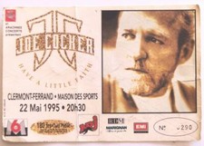 JOE COCKER rare billet ticket stub concert FRANCE Clermont-Ferrand 22/05/1995