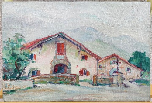 Pays basque tableau huile - basque,