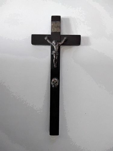 Crucifix ancien bois - bois, noir