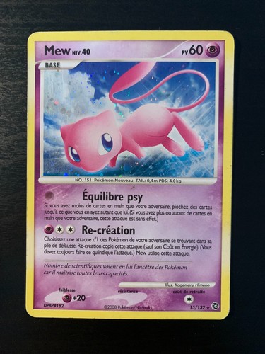 Carte pokémon mew 15 - carte, 15/132