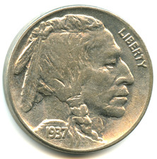 USA 5 cents Buffalo 1937 n°7294