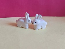 Figurines 2 lapins blancs - LEGO - Parfait état - vrai Lego