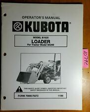 Kubota B1620 Loader for B4200 Tractor Owner's Operator's 70000-70272 11/86