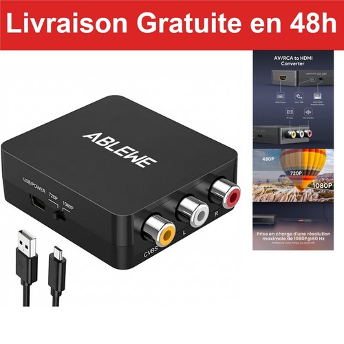 Convertisseur rca vers - vers, hdmi