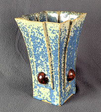 Large Ceramic Vase, Art Deco Shape, Signature to Identify, Monogrammed JF