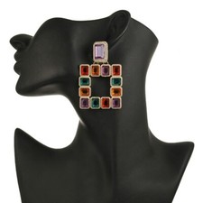 Boucles d'oreilles carrées