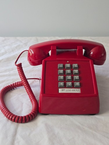 Vintage cortelco red push - vintage,