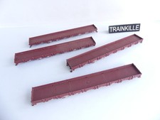 6750 / JOUEF 4 CRATES FLAT WAGONS WITHOUT BOGIES S WITHOUT STAMPS WITHOUT RANCHERS