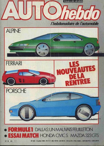 Auto hebdo 428 07 - auto, 12/07/1984