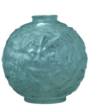 Ancien vase boule verre  art