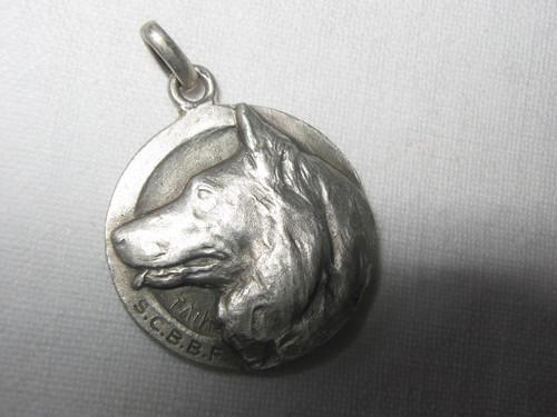 Médaille argent chien - -, chien-