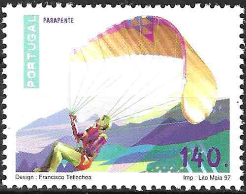 Timbre sports parachutisme - timbre,