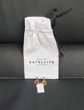 Satellite boucles d'oreilles en plaqué or jaune 14K avec cristaux Swarovski 