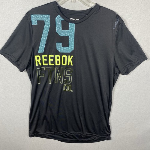 Reebok black short sleeve crew - short,
