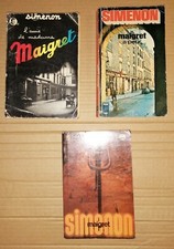 Lot de  3 romans MAIGRET  de G.SIMENON-1952-1968-1971