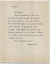 Daniel-Rops - Lettre autographe signée - le PEN Club New York - 1948
