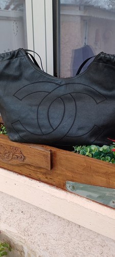 Sac besace cuir grainé chanel - cuir,