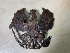 Original WW1 German Prussian Pickelhaube Helmet Plate Eagle Wappen - “Koenig FR”