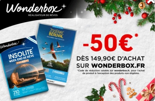Carte cadeau wonderbox - -50€,