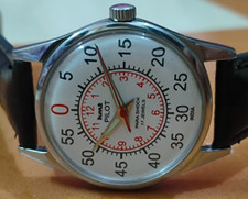 Vintage HMT Pilot White 17 Jewels Mechanical Hand Winding Men's Wrist Watch