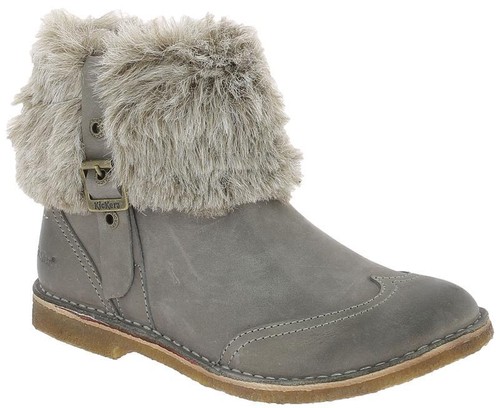 Kickers bottine crepon gris - bottine,