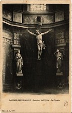 Old postcard AK St-GENIS-TERRE-NOIRE - Interior of the Church - Calvary (580239)
