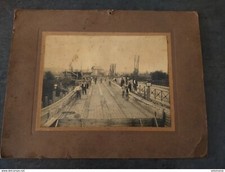 Photo ancienne Construction d'un Pont " Photo Guillard à Toul " Ciment Armé O. B