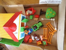 LOT PLAYMOBIL FERME TRACTEUR b