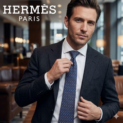 Cravate soie hermes cm - en,