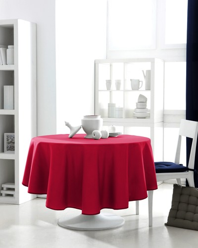 Nappe ronde unie rouge - , 1m80