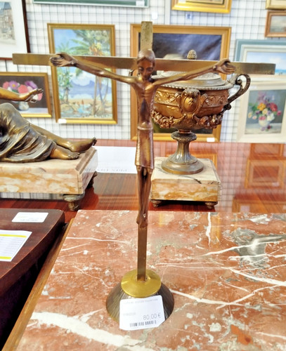 Crucifix bronze moderniste - en,