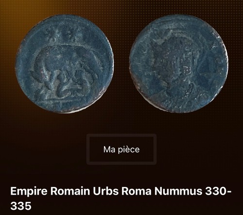 Monnaie romaine nummus vrbs - monnaie,