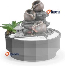 Zen'Light Intérieur Zen Jardin Fontaine, Chute Bocal Fontaine H21 Cm- Oasis