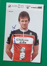 CYCLISME carte cycliste JURCO MILAN équipe CHATEAU D'AX 1989 signée