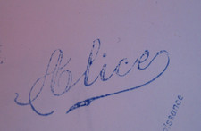 Ancien Tampon Encreur Prénom ALICE