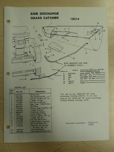 Yard man parts - yard-man, list