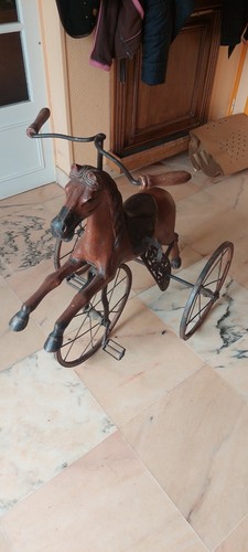 Ancien jouet cheval tricycle - jouet,