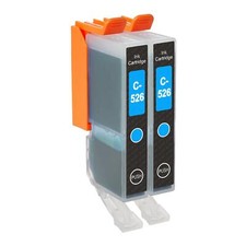 2 Cartouches d'encre Cyan pour Canon PIXMA iX6550, MG5300, MG6220, MG8220, MX895