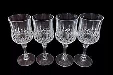 Set of 4 Vintage Cristal d'Arques Crystal LONGCHAMP Collection 6 oz Wine Glasses