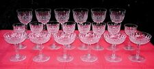 VAL SAINT LAMBERT RIGA GLASS SERVICE WINE CUP WATER CHAMPAGNE CRYSTAL SIZE