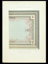 CHAMBRE A COUCHER, LOUIS XVI -1900 - GRANDE LITHOGRAPHIE, DECORATION, PEINTURE