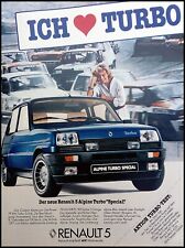 Renault 5 Alpine Turbo "Special", original advertisement from 1983