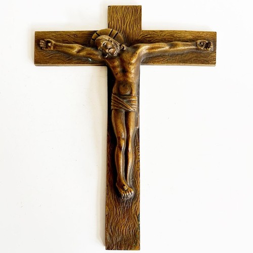 Crucifix bronze ancien - crucifix,