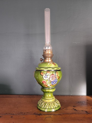 Antique slide oil lamp - antique,