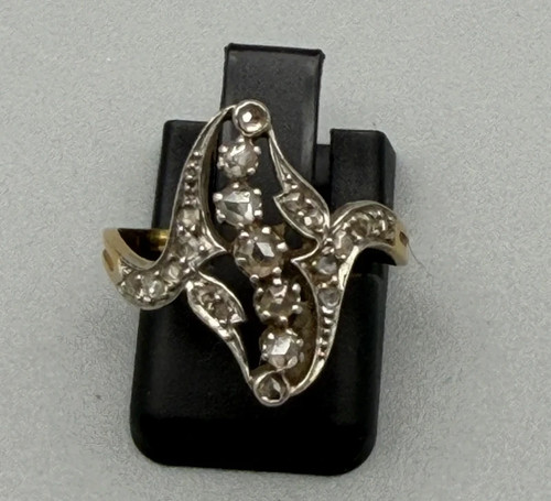 Bague ancienne 18k et - ancienne,