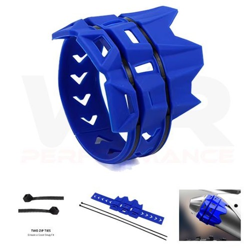 Exhaust protector guard - guard, blue