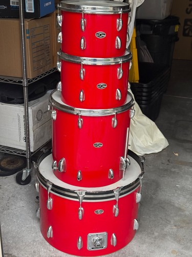 Slingerland red drum kit set - slingerland,