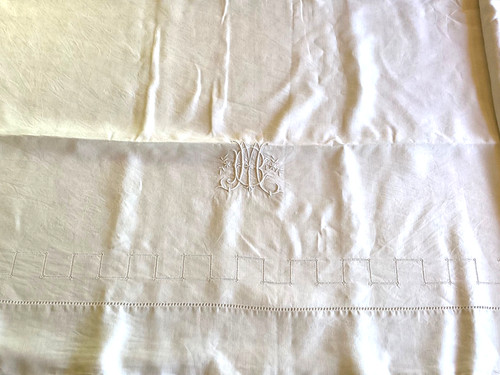 Drap ancien lin - , avec